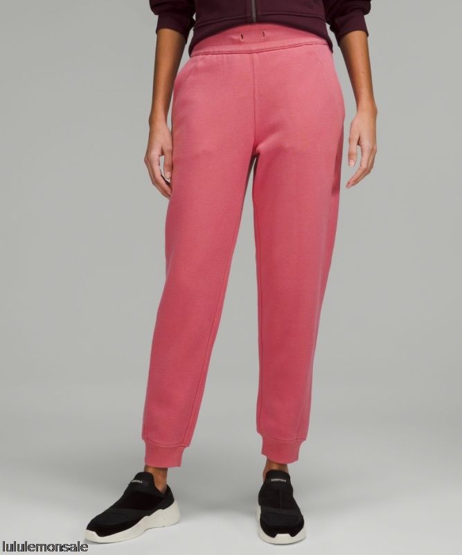Lululemon Damen DELULU242 | Pink Blossom Scuba High-rise Jogginghose Aus Fransenfrottee
